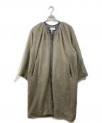 ELENDEEKエレンディーク）の古着「ECO HAIR LEATHER TRIMMING CT」｜グレー