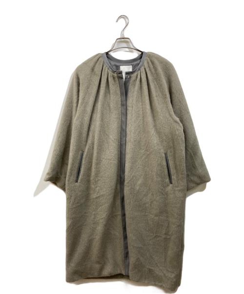 ELENDEEK（エレンディーク）ELENDEEK (エレンディーク) ECO HAIR LEATHER TRIMMING CT グレー サイズ:SIZE 01の古着・服飾アイテム