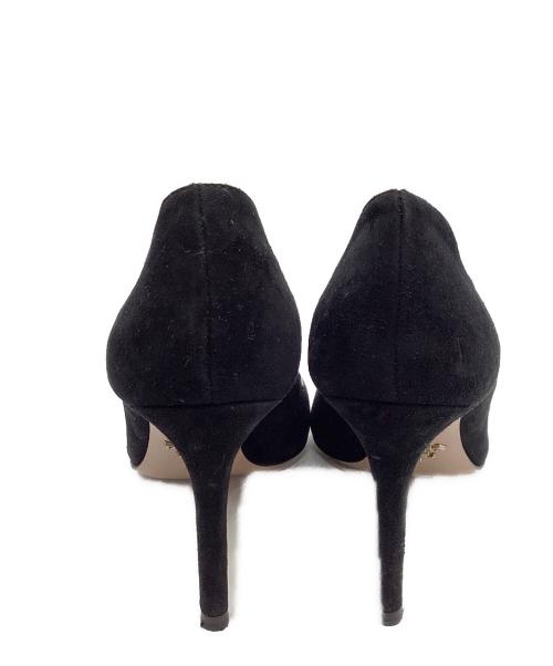 PRADA（プラダ）PRADA (プラダ) スウェードヒールパンプス ブラック サイズ:34 1/2の古着・服飾アイテム