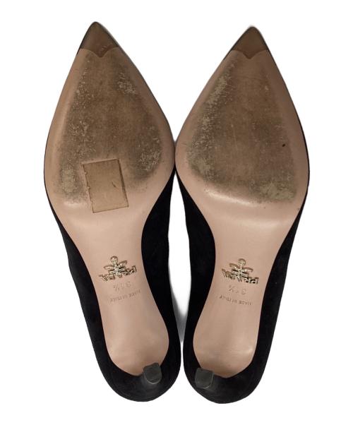 PRADA（プラダ）PRADA (プラダ) スウェードヒールパンプス ブラック サイズ:34 1/2の古着・服飾アイテム