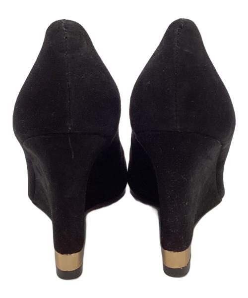 TORY BURCH（トリーバーチ）TORY BURCH (トリーバーチ) スウェードパンプス ブラック サイズ:6 1/2の古着・服飾アイテム