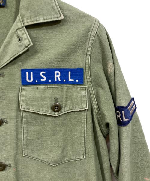 POLO RALPH LAUREN（ポロ・ラルフローレン）POLO RALPH LAUREN (ポロ・ラルフローレン) Painted Patchwork Cotton Shirt オリーブ サイズ:Sの古着・服飾アイテム