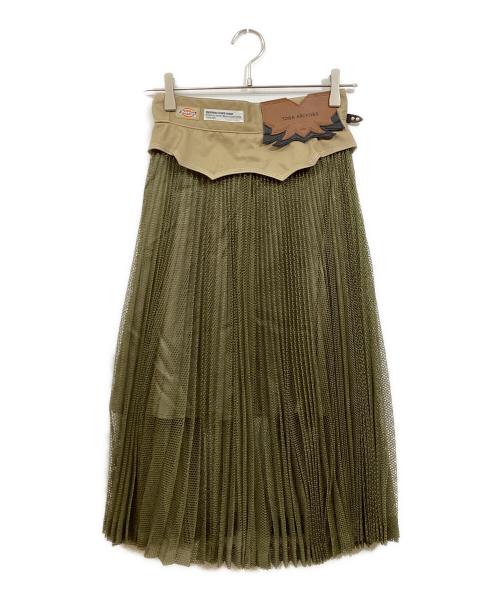 Dickies（ディッキーズ）Dickies (ディッキーズ) TOGA ARCHIVES (トーガアーカイブス) Pleated skirt Dickies SP ブラウン サイズ:34の古着・服飾アイテム