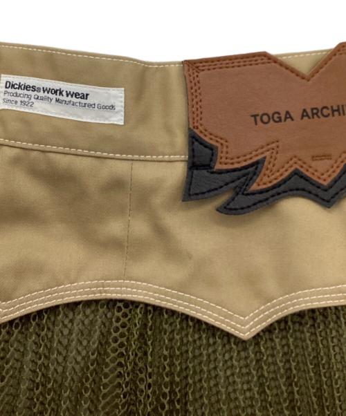 Dickies（ディッキーズ）Dickies (ディッキーズ) TOGA ARCHIVES (トーガアーカイブス) Pleated skirt Dickies SP ブラウン サイズ:34の古着・服飾アイテム