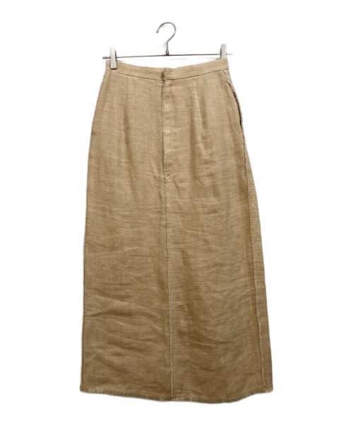 AURALEE（オーラリー）AURALEE (オーラリー) LINEN DOUBLE FACE FRINGE ベージュの古着・服飾アイテム