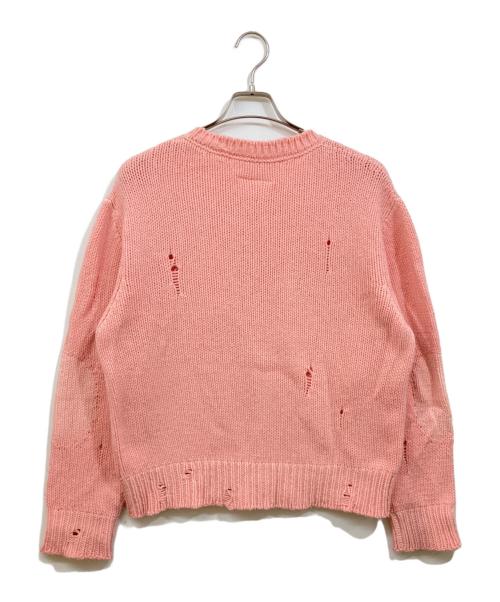 MM6 Maison Margiela（エムエムシックスメゾンマルジェラ）MM6 Maison Margiela (エムエムシックスメゾンマルジェラ) ダメージ加工ニット ピンク サイズ:14Y(キッズ)の古着・服飾アイテム