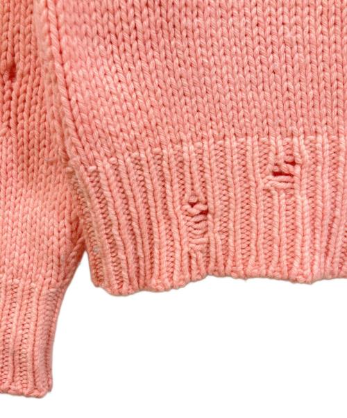 MM6 Maison Margiela（エムエムシックスメゾンマルジェラ）MM6 Maison Margiela (エムエムシックスメゾンマルジェラ) ダメージ加工ニット ピンク サイズ:14Y(キッズ)の古着・服飾アイテム