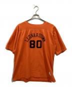 Championチャンピオン）の古着「QB 1/4スリーブフットボールTシャツ」｜オレンジ