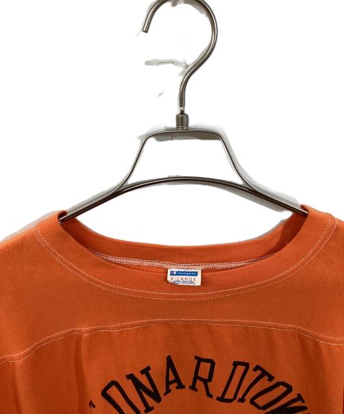 Champion（チャンピオン）Champion (チャンピオン) QB 1/4スリーブフットボールTシャツ オレンジ サイズ:XLの古着・服飾アイテム