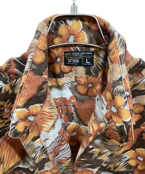 TOWN CRAFT（タウンクラフト）TOWN CRAFT (タウンクラフト) アロハシャツ ブラウン サイズ:Lの古着・服飾アイテム