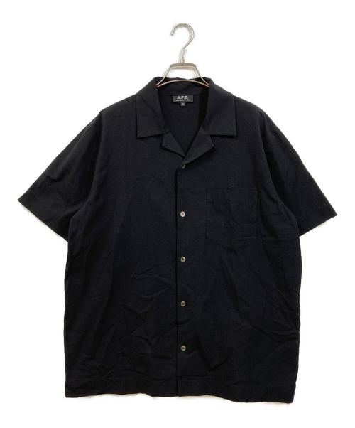 A.P.C.（アーペーセー）A.P.C. (アーペーセー) オープンカラーシャツ ブラック サイズ:XLの古着・服飾アイテム