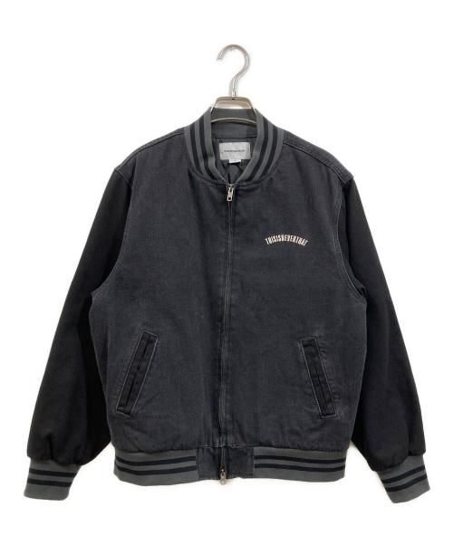 thisisneverthat（ディスイズネバーザット）thisisneverthat (ディスイズネバーザット) Denim Varsity Jacket ブラック サイズ:Sの古着・服飾アイテム