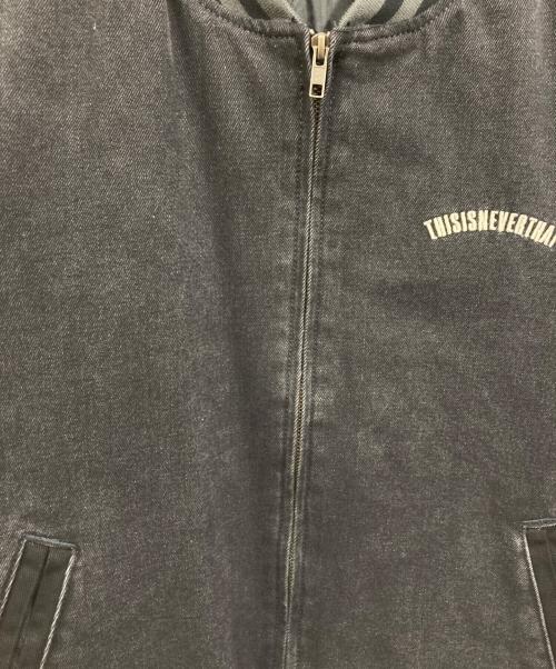thisisneverthat（ディスイズネバーザット）thisisneverthat (ディスイズネバーザット) Denim Varsity Jacket ブラック サイズ:Sの古着・服飾アイテム