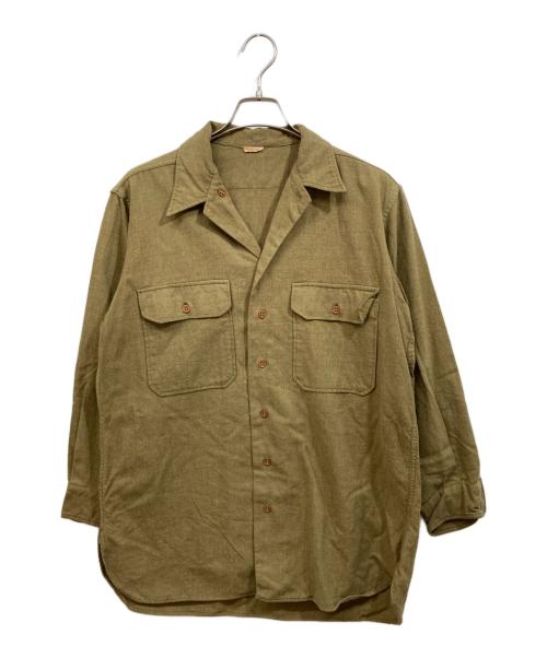 USED（ユーズド）USED (ユーズド) ミリタリーシャツ カーキ サイズ:16-33の古着・服飾アイテム
