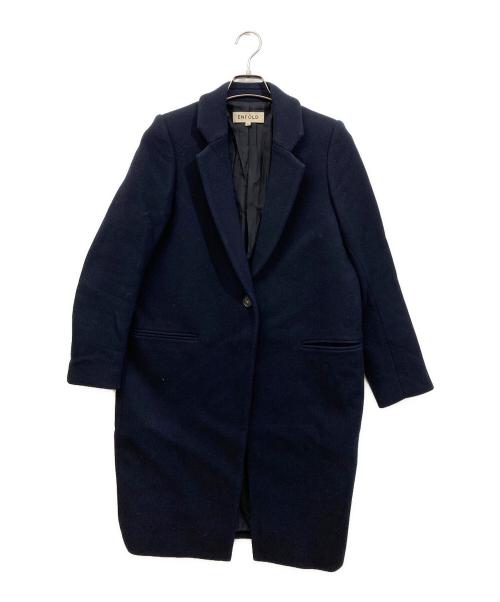 ENFOLD（エンフォルド）ENFOLD (エンフォルド) チェスターコート ネイビー サイズ:SIZE Sの古着・服飾アイテム