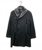 RAF SIMONSラフシモンズ）の古着「ロングPコート」｜ブラック
