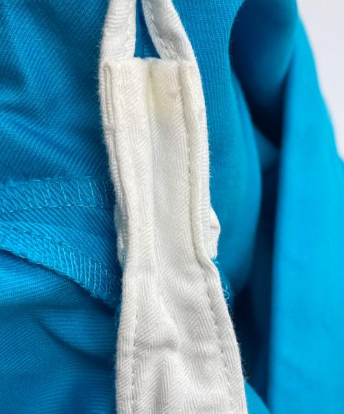 DRAWER（ドゥロワー）DRAWER (ドゥロワー) テーパードコットンタックパンツ ブルー サイズ:34の古着・服飾アイテム