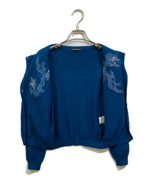 VIVIENNE TAM（ヴィヴィアンタム）VIVIENNE TAM (ヴィヴィアンタム) ドラゴンニットカーディガン ブルー サイズ:Sの古着・服飾アイテム