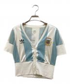 adidasアディダス）の古着「アルゼンチンユニフォーム風カーディガン」｜ホワイト