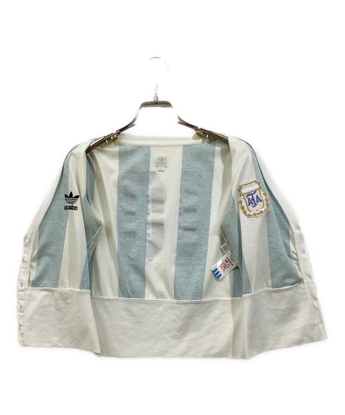 adidas（アディダス）adidas (アディダス) アルゼンチンユニフォーム風カーディガン ホワイト サイズ:Ｍの古着・服飾アイテム