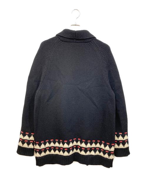 Saint Laurent Paris（サンローランパリ）Saint Laurent Paris (サンローランパリ) スパンコール装飾ショールカラー カーディガン ブラック サイズ:Lの古着・服飾アイテム