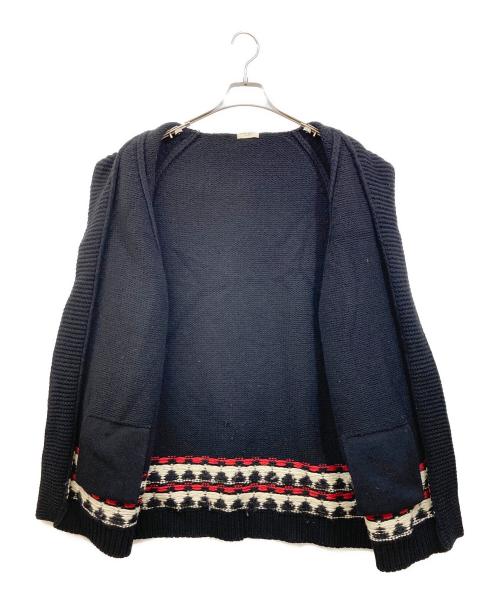 Saint Laurent Paris（サンローランパリ）Saint Laurent Paris (サンローランパリ) スパンコール装飾ショールカラー カーディガン ブラック サイズ:Lの古着・服飾アイテム