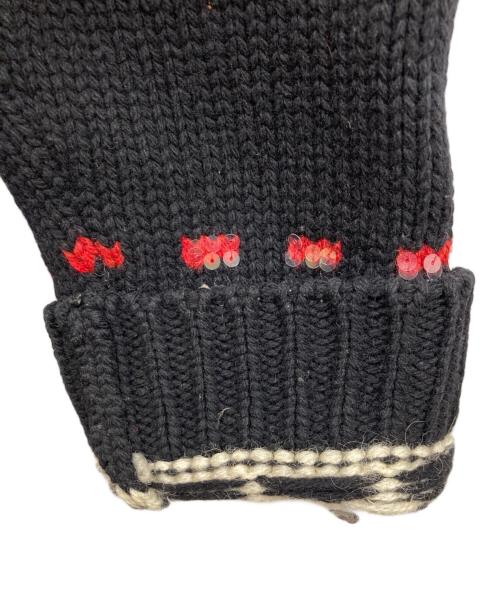 Saint Laurent Paris（サンローランパリ）Saint Laurent Paris (サンローランパリ) スパンコール装飾ショールカラー カーディガン ブラック サイズ:Lの古着・服飾アイテム