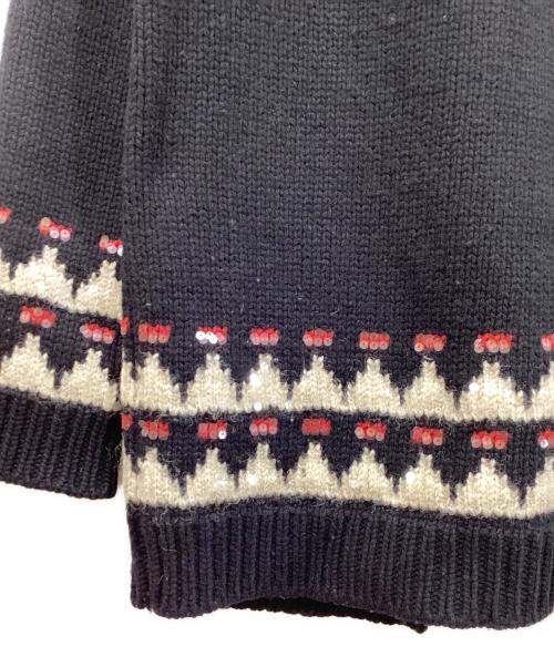 Saint Laurent Paris（サンローランパリ）Saint Laurent Paris (サンローランパリ) スパンコール装飾ショールカラー カーディガン ブラック サイズ:Lの古着・服飾アイテム