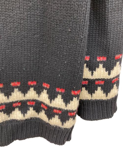 Saint Laurent Paris（サンローランパリ）Saint Laurent Paris (サンローランパリ) スパンコール装飾ショールカラー カーディガン ブラック サイズ:Lの古着・服飾アイテム