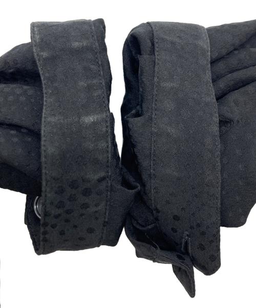 Saint Laurent Paris（サンローランパリ）Saint Laurent Paris (サンローランパリ) シルク ジャガード ドレープシャツ ブラック サイズ:38/15の古着・服飾アイテム