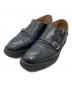 foot the coacher（フットザコーチャー）の古着「ダブルモンクストラップレザーシューズ」｜ブラック