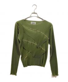 kotohayokozawa（コトハヨコザワ）の古着「プリーツカットソー」｜黄緑