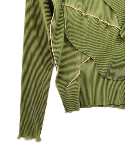 kotohayokozawa（コトハヨコザワ）kotohayokozawa (コトハヨコザワ) プリーツカットソー 黄緑 サイズ:表記無の古着・服飾アイテム