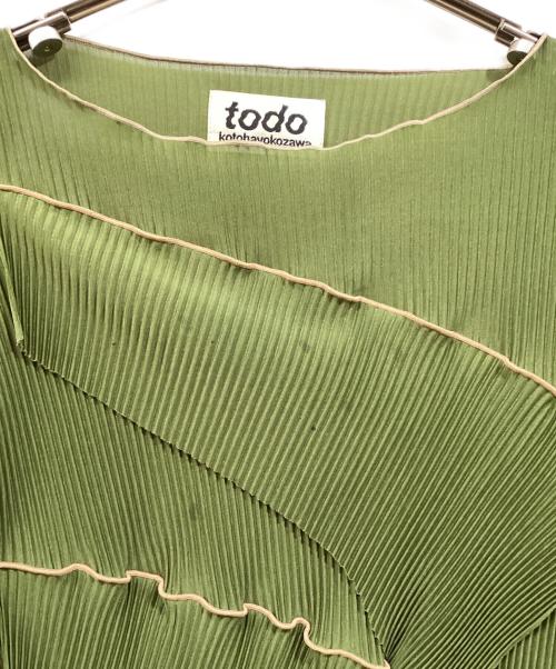 kotohayokozawa（コトハヨコザワ）kotohayokozawa (コトハヨコザワ) プリーツカットソー 黄緑 サイズ:表記無の古着・服飾アイテム