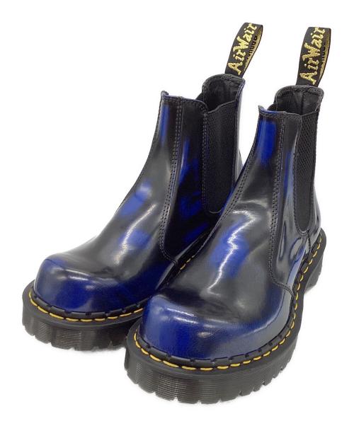 Dr.Martens（ドクターマーチン）Dr.Martens (ドクターマーチン) チェルシーブーツ ネイビー×ブラック サイズ:UK8の古着・服飾アイテム