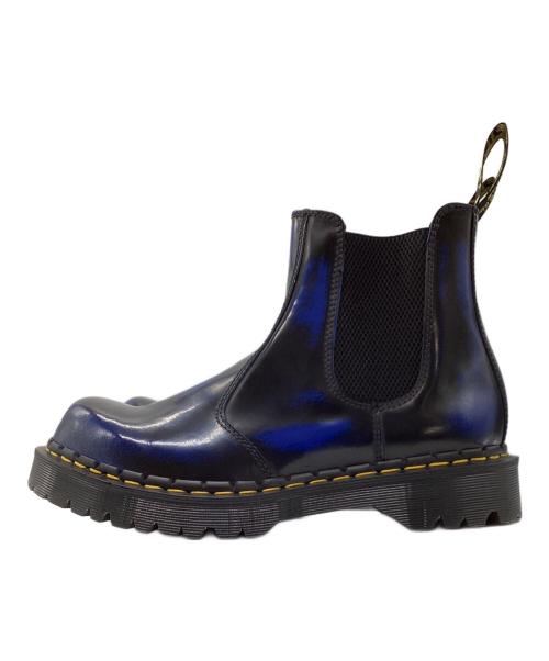 Dr.Martens（ドクターマーチン）Dr.Martens (ドクターマーチン) チェルシーブーツ ネイビー×ブラック サイズ:UK8の古着・服飾アイテム