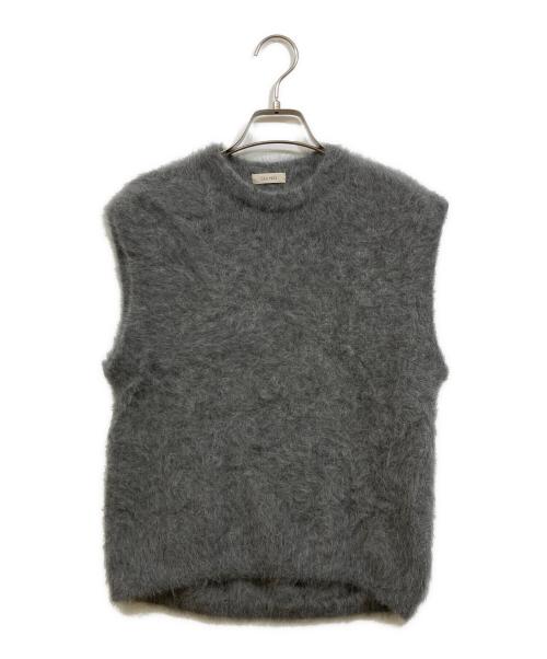 DES PRES（デ プレ）DES PRES (デ プレ) フォックスカシミヤ クルーネックベスト グレー サイズ:SIZE Freeの古着・服飾アイテム