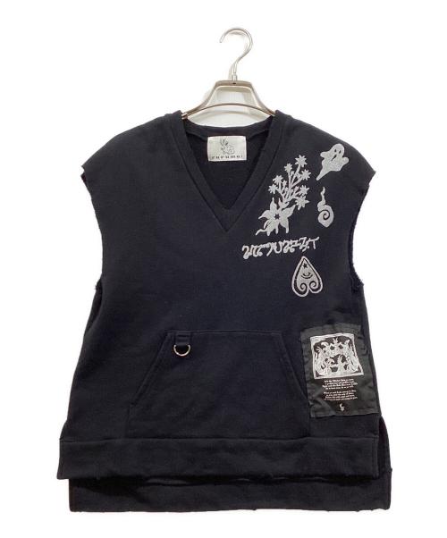 rurumu:（ルルムウ）rurumu: (ルルムウ) bind rune layered hoodie ブラック サイズ:Freeの古着・服飾アイテム