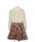 BLUE LABEL CRESTBRIDGEブルーレーベルクレストブリッジ）の古着「切替ワンピース」｜ベージュ