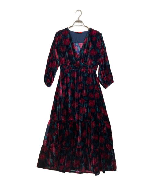 MAX&Co.（マックスアンドコー）MAX&Co. (マックスアンドコー) 総柄ワンピース ネイビー サイズ:Sの古着・服飾アイテム