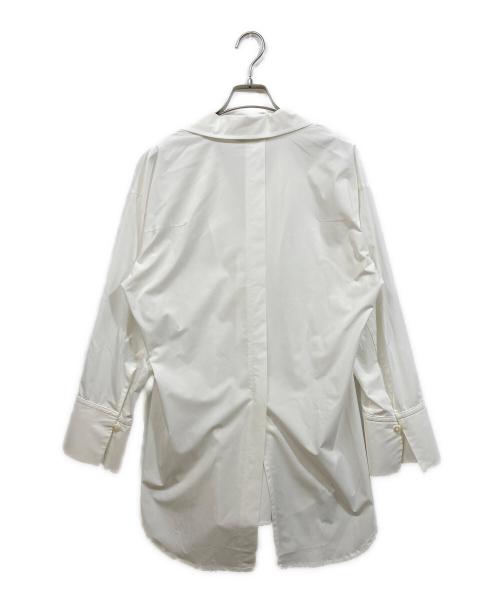 Ujoh（ウジョー）Ujoh (ウジョー) オープンカラースリットシャツ ホワイト サイズ:Mの古着・服飾アイテム