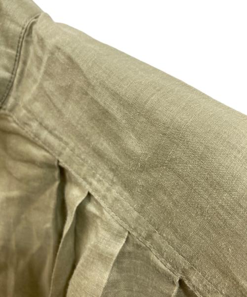 ISSEY MIYAKE（イッセイミヤケ）ISSEY MIYAKE (イッセイミヤケ) リネンシャツワンピース 黄緑 サイズ:9の古着・服飾アイテム
