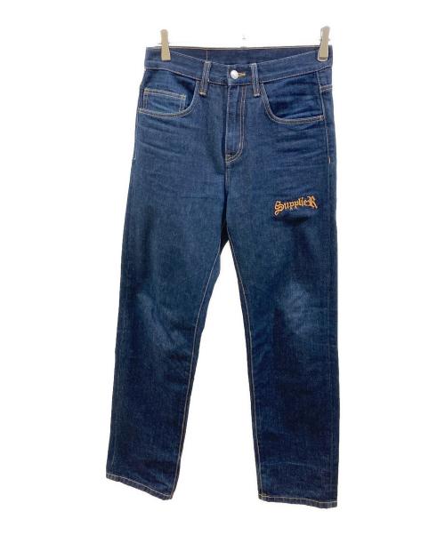 SUPPLIER（サプライヤー）SUPPLIER (サプライヤー) スネーク柄デニムパンツ インディゴ サイズ:Mの古着・服飾アイテム