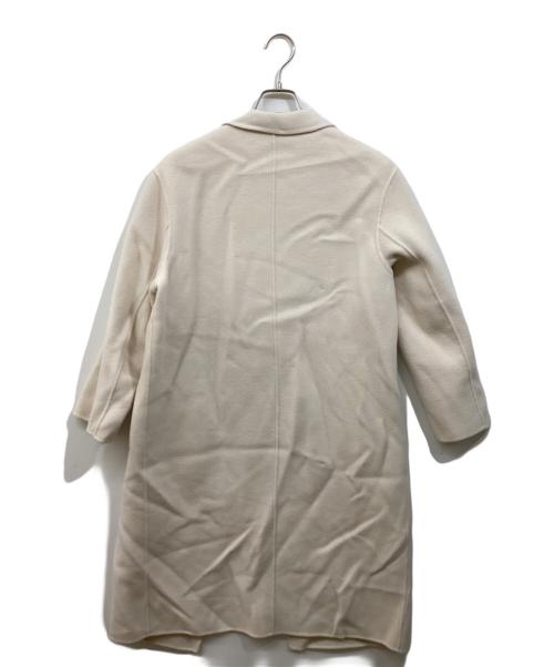 23区（ニジュウサンク）23区 (ニジュウサンク) ウールリバー ロングコート アイボリー サイズ:SIZE 38の古着・服飾アイテム