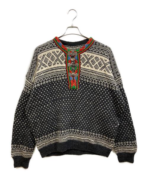 USED（ユーズド）USED (ユーズド) チロリアンニット ブラック サイズ:記載なしの古着・服飾アイテム