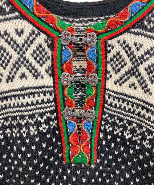 USED（ユーズド）USED (ユーズド) チロリアンニット ブラック サイズ:記載なしの古着・服飾アイテム