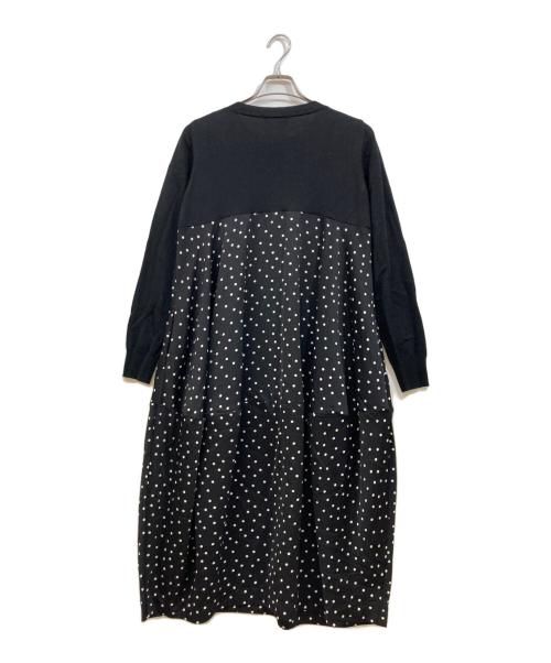 BEARDSLEY（ビアズリー）BEARDSLEY (ビアズリー) ニットドットマルワンピ ブラック サイズ:FREEの古着・服飾アイテム