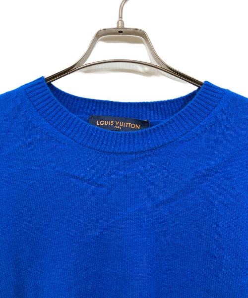 LOUIS VUITTON（ルイ ヴィトン）LOUIS VUITTON (ルイ ヴィトン) LV Cuffs Cashmere LS Knit ブルー サイズ:XLの古着・服飾アイテム