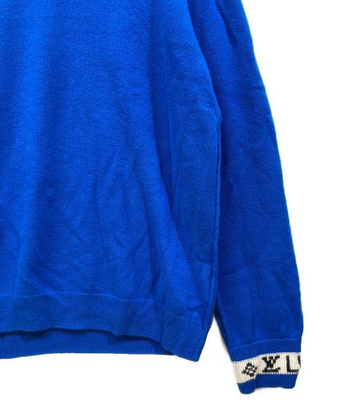 LOUIS VUITTON（ルイ ヴィトン）LOUIS VUITTON (ルイ ヴィトン) LV Cuffs Cashmere LS Knit ブルー サイズ:XLの古着・服飾アイテム