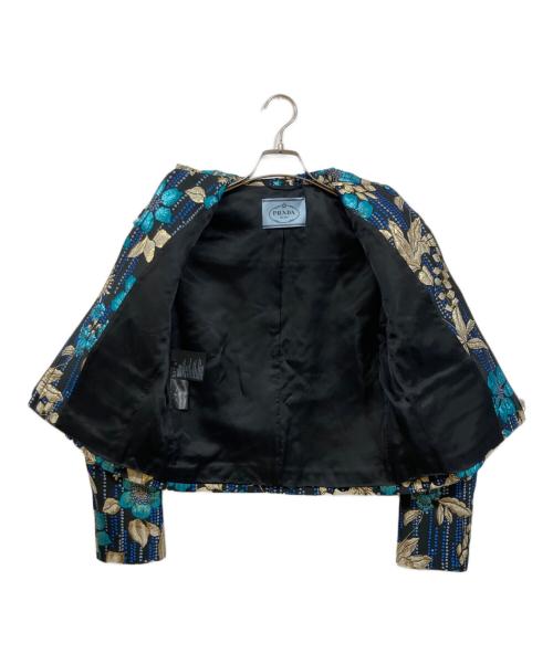 PRADA（プラダ）PRADA (プラダ) CLOQUET FLOWER JACKET ブラック サイズ:36の古着・服飾アイテム